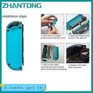 ZHANTONG สลักหัวเข็มขัดล็อคโลหะ1คู่เข้ากันได้กับนินเท็นโดสวิตช์จอยคอน