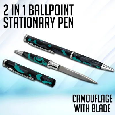 PaperCornerPh - 2 in 1 Ballpoint Pen with Knife Portable & Multifunctional