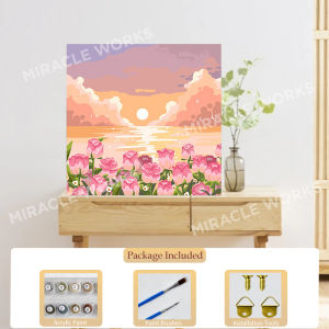 Digital Oil Paint By Numbers 20X20cm Canvas Frame Number Painting Home Decor Wall Painting