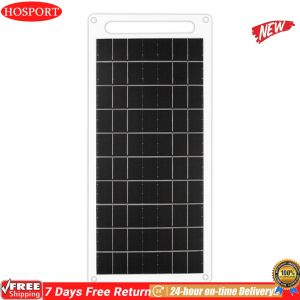 [HOSPORT Official Mall] 3W/6W/10W Solar Power Charger with Carabiners Lightweight Solar Charger USB Outputs for Phone Power Bank Camping Backpacking