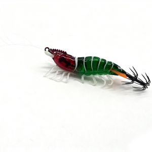 TU3Y Luminous Squid Jig Horizontal 6.6g 80mm Artificial Calamar Shrimp Wood Shrimp Slow Sinking Lure Sea Fishing
