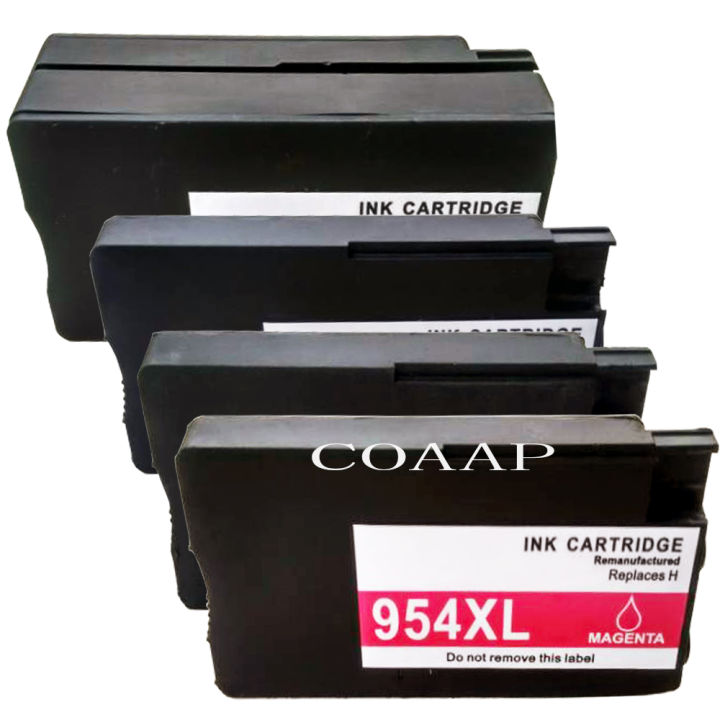4 Refillable 954xl ink cartridge for Compatible hp 954 OfficeJet Pro ...