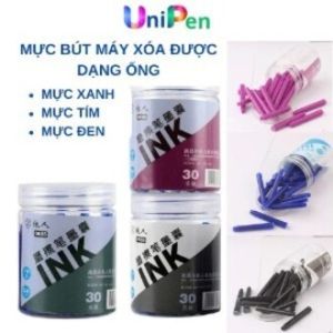 30 ống mực bút máy xoá được Mực bút máy tẩy được -  màu đen - VPP Ánh Dương