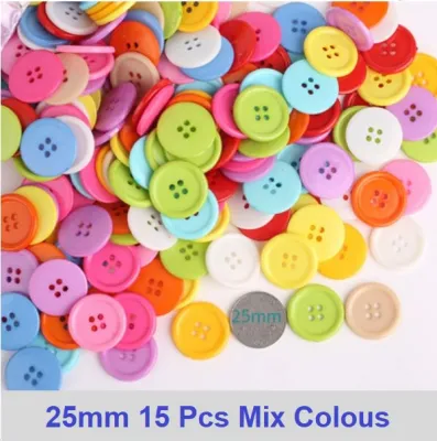 ##Round Heart Flower Star Shape Plastic Button 12/15/20/25mm Assorted Colours