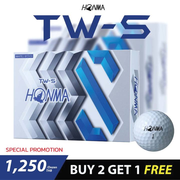 ลูกกอล์ฟ [2 Free 1] HONMA T//WORLD 747 GOLF BALLS TWS Lazada.co.th