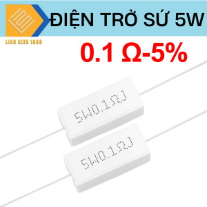 [ SET 3 CON ] Điện Trở Công Suất 0.1 Ohm 5W Điện Trở Sứ 5W Sai Số 5% Điện Trở 0.1 Ohm