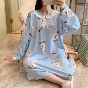 ชุดนอนผู้หญิง ลายสก็อต แขนยาว women sleepwear ชุดนอนกระโปรงผญ ชุดนอนสาวอวบ ไซร้ใหญ่ ขนาดฟรีไซร้ ผ้ายืด ผ้าเด้ง รอบอก48-62นิ้ว ชุดนอนผญ ยาว41นิ้ว