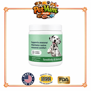 Dog Allergy Relief Chews – Immune System Support & Seasonal Sensitivity Relief Supplement with Folic Acid & Vitamin B12 Savory Soft Chews Turkey Flavor 200g/7 oz