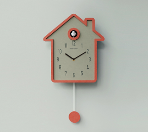 Hot Sale Fashion Cuckoo Chime Wall Clock Home Living Room Simple Modern Minimalist Atmosphere Creative Quartz Clock 47.5x26.5cm