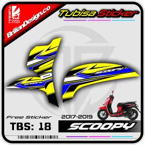 Sticker Striping Variasi Scoopy New 2017/2020 - Decal Stiker Variasi Motor Scoopy New. TBS.18
