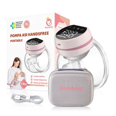 (2 Free Gifts+Warranty)Mocababy Pompa ASI Elektrik HandsFree Tanpa Rasa Sakit Wearable HandsFree Wireless Electric Hisap Kuat Breast Pump BF05