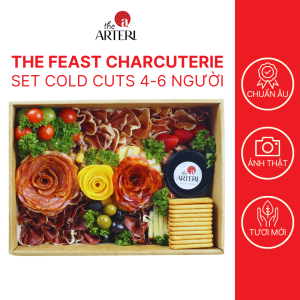 Set Charcuterie Cold Cuts THE FEAST 4-6 Người - Khay Thịt Nguội Thượng Hạng 5 Loại Đùi Muối Iberico