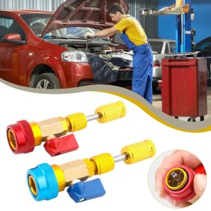 NOCASE Red Blue Car Air Conditioner Valve Core Tool Quick Replacement R134a Car Air Conditioner Repair Tool Durable High Pressure Car Valve Core Removal Tool Maintenance