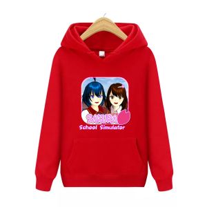 Sweater Hoodie Anak-Anak SAKURA SCHOOL SIMULATOR Atasan Dan Setelan Usia 4-13th