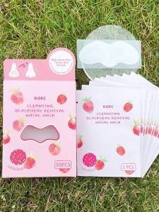 Fanxiyue Strawberry Lactobionic Acid Nasal Patch 10 Sheet-type blackhead remover peel-off nose strips for pore tightening and cleaning for women