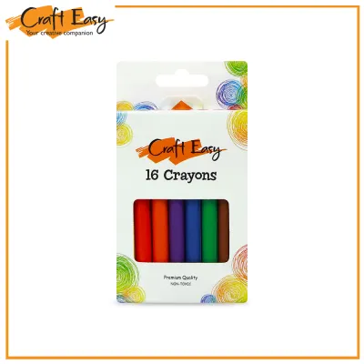 Craft Easy Crayons (16 Colors) - 1 Box