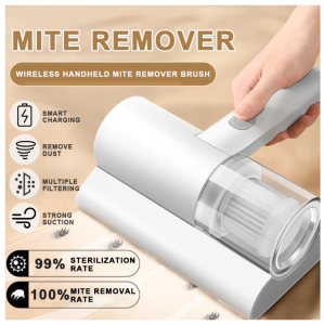 Dust Suction Mite Remover Vacuum Cleaner 99.9% UV-C Sterilizer 10000PA Powerful Suction Anti Dust Mite Removal Mite Removal Device UV Sterilizer - Handheld Vacuum Cleaner Mite Removal Hand Tool - with UV and HEPA Filter - for Beds and Sofas Avoid Asthma