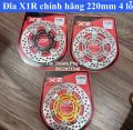 Đĩa X1R lòng nhôm size 220mm 4 lỗ thông dụng : Wave 110, Fu led, Vario 125, Exciter 135. 