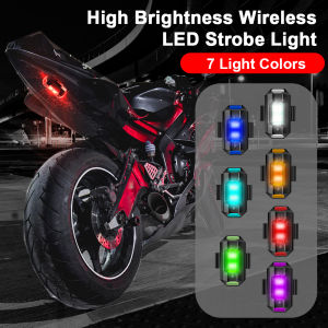 Universal Led Aircraft Strobe Lights Motorcycle Anti-collision Warning Light Anti-Collision Tail Lights USB Charging 7 Colors Turn Signal Indicator for Aircraft FlyingMotorcyclesTrucksCars Bike
