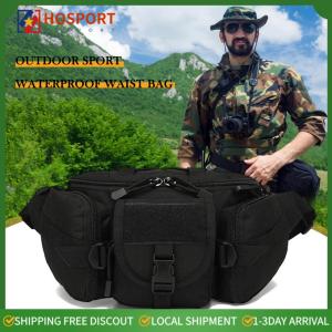 【HOSPORT】 Multipurpose Fishing Tackle Waist Bag Nylon Portable Outdoor Sports Waist Pack Large Capacity for Camping Hiking Traveling Running
