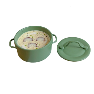 Phòng bếp nhà búp bê đồ trang trí theo chủ đề thực tế sắp xếp bàn chơi kem thu nhỏ của bức tượng Súp Nấm