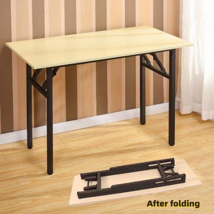 Square Folding table computer desk dining table training table Foldable portable table Lazada PH
