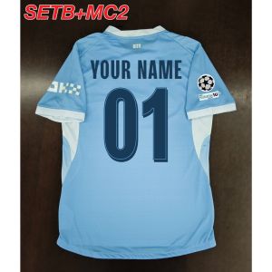Manchester City home football jersey new 26/27 season Premier League/UEFA edition with name and number customization available sizes S-2XL. # PY0128