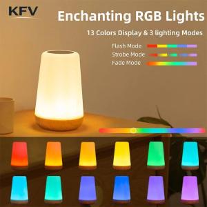 KFV Sleeping Night Light Bedside LED Desktop Decoration Night Light Remote Control Touch 13 Colors Atmosphere Light with Hook