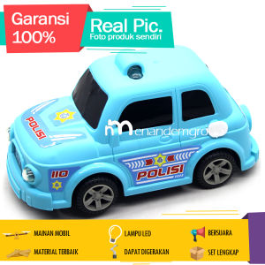 Mainan Anak Mobil Mobilan Sedan Polisi Pemadam Kebakaran Bersuara LED Asep