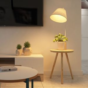 LED Floor Lamp Integrated Cabinet Storage Upright Desk Lamp Living Room Bedroom Decorative Lamp