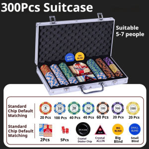 Poker Chips Set Box Aluminum Case Poker Card Game Set Casino Games Chips Briefcase Suitcase 筹码箱