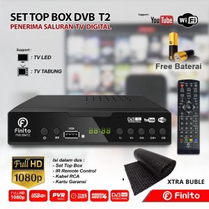 Digital Set Top Box HD FINITO / TV Tabung & TV LED/STB Siaran DVB T2 Receiver/STB Siaran DVB T2 Receiver full