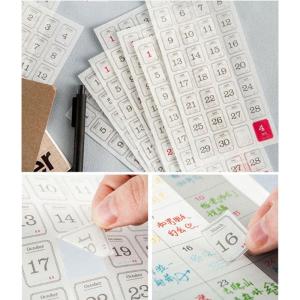 สติกเกอร์สติกเกอร์ปฎิทินวันที่12แผ่นป้ายปฏิทิน365วันสติกเกอร์ตกแต่งสติกเกอร์วางแผน