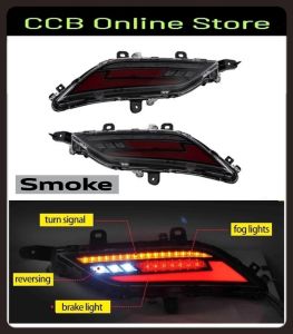 TOYOTA HARRIER XU80 2020-2025 Rear Bumper Light Reflector LED Light Lamp With Running Signal - 2pcs/set (Smoke / Red)