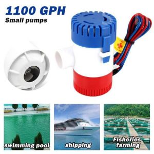 Pompa Bilge 12v Pompa Air Celup Bilge Pump 1100GPH CH8028 DC 12V 24V Submersible Mini Serbaguna Auto Otomatis Berhenti