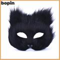 Bopin Women Plush Fox Mask ฮาโลวีน Carnival ชุดแฟนซีปาร์ตี้ props หน้ากากสุนัขจิ้งจอกน่ารัก. 
