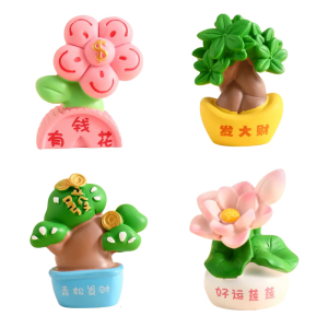 Cartoon Lucky Resins Desktop Miniature Ornament For Home Office Decoration Symbolizing Wealth And Good Fortunes
