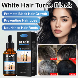【White Hair To Black】 Hair Growth Essence  Improves Dry Frizzy Hair  Prevents Hair Loss  Significantly Increases Black Hair  Essence