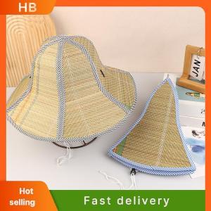 HB Chinese Bamboo Rattan Hats Retro Handmade Weave Straw Hat Tourism Rain Dance Props Cone Fishing Sunshade Fisherman Hat