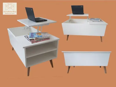 Coffee Table with Top Lift Center Table with Lift Up Cover Smart Coffee Table
