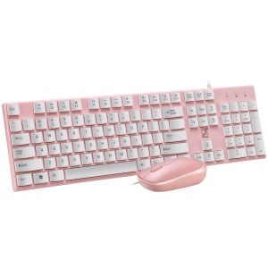 USB Wired Mouse and Keyboard kit Mice Combos Slim Colourful Design 3Level DPI Adjustable 800/1200/1600DPI Compatible for HP Dell computers Macbook Air laptops