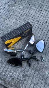 SPION MOTOR FULL CNC MODEL VESPA Universal Variasi Motor Nmax Pcx Aerox Beat Vespa Vario Mx King Vixion Yamaha Honda Matic Bebek ORIGINAL MOSCOW H3350 Spion Variasi CNC Model VESPA KACA  SPION BENING DATAR SET WARNA FULL BLACK CROME SET KIRI KANAN PNP