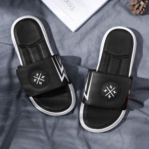 2025 Summer MenS Slippers Hong Kong Style Sandals Korean Version With Velcro CoupleS Outdoor Non-Slip Trendy MenS Slide Sandals WomenS