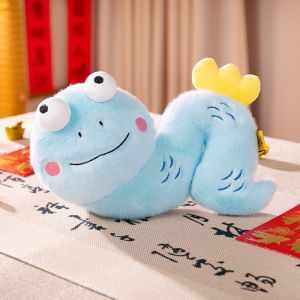BEIBEI PP Cotton Snake Year Plush Toy Big Eyes Chinese Style Lucky Snake Doll Plushies Adorable Blessing Snake Year Mascot Plush Doll New Year Gifts