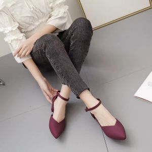 [Free Shipping] Summer Fashion Outerwear Plastic Jelly WomenS Shoes Wedge Heel Single-Strap Design Chunky Heel Closed-Toe Sandals Mid-Heel Non-Slip
