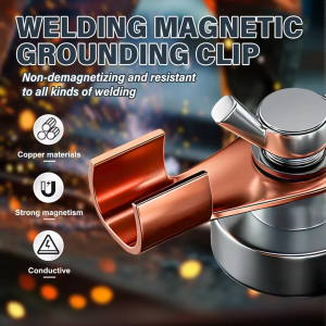 Magnetic Welding Ground Clamp Magnetic Grounding Tool Strong Welding Support Clamp Welding Magnetic Clamp Welding Magnetic Grounding Clip for Electric Welding Machines