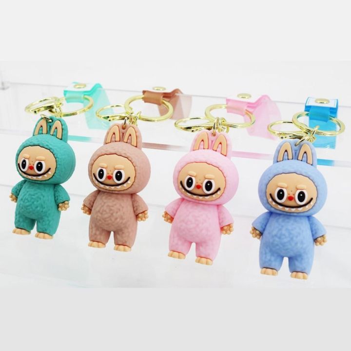 LUNAR Backpack Charms Labubu Doll Keychain Anti-lost Cartoon Labubu PVC ...