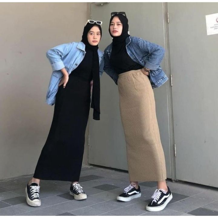 Rok Rajut Span / Rok Rajut Dewasa / Rok Rajut Premium Tebal / Rok Panjang / Rok Span Wanita / Knit Skirt