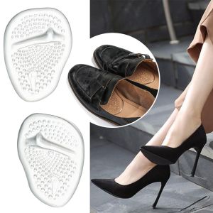 COD+IN STOCK 1 Pair Transparent Adhesive Forefoot Shoe Pad Anti-Slip Silicone Gel Insoles Half Size Shoe Pad Sandals High Heels Shoe Pad