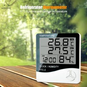 【Local Shipment】 HTC-2 เทอร์โมมิเตอร์ดิจิตอล ไฮโกรมิเตอร์ เครื่องวัดความชื้นอุณหภูมิแบบอิเล็กทรอนิกส์